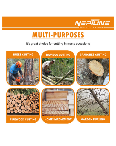 Neptune CS-58M Heavy Duty 58CC Powerful Magnesium Body 2 Stroke Petrol Chain Saw with 22inch Blade - Chainsaw