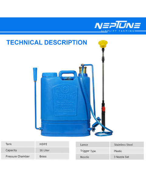 Neptune Hariyali-10 Knapsack Hand Operated Sprayers