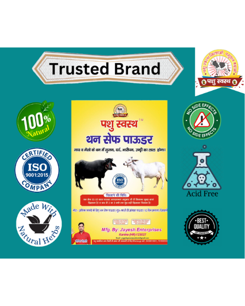 PASHU SVASTH Thun Safe (Herbal Relief for Mastitis & Udder Pain) Cattle Care Products