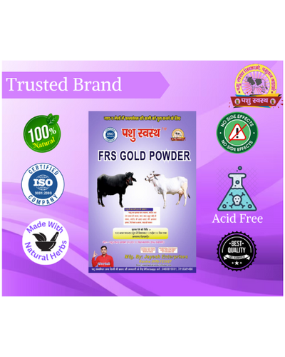 PASHU SVASTH FRS GOLD POWDER (Fight Phosphorus Deficiency in Cows & Buffalo) Feed Supplements