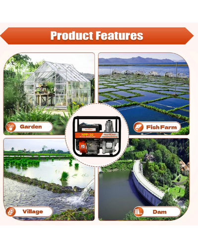 NEPTUNE SIMPLIFY FARMING 6.5 HP पेट्रो वॉटर पंप सेट, 3X3 INCH (बहुविकल्पी, NPP-30)
