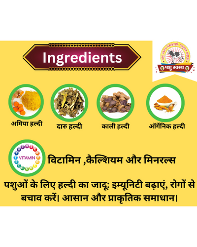 PASHU SVASTH Organic Haldi (Immunity Booster for Animals) Feed Supplements