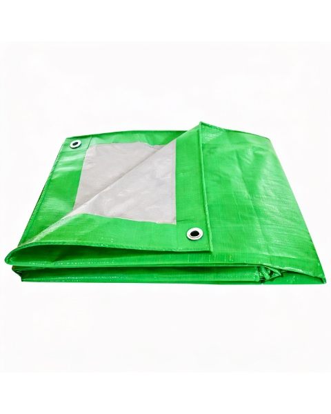 Mipatex Heavy Duty Tarpaulin Sheet 130 GSM Green White  | UV-Protected Waterproof Cover