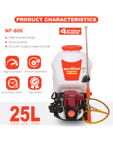Neptune NF-900 4-Stroke Knapsack Power Sprayer 35CC Petrol Engine 20-Litre Tank Capacity