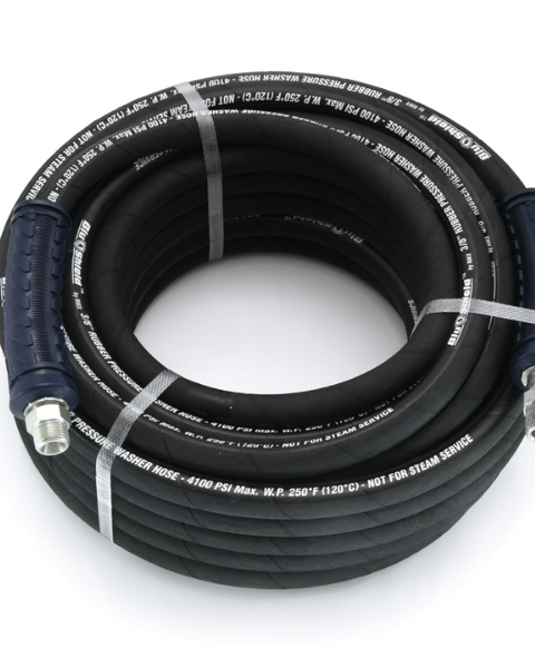 ZEPHYR BLUSHIELD KEVLAR-BRAIDED PRESSURE WASHER RUBBER HOSE WITH FITTINGS