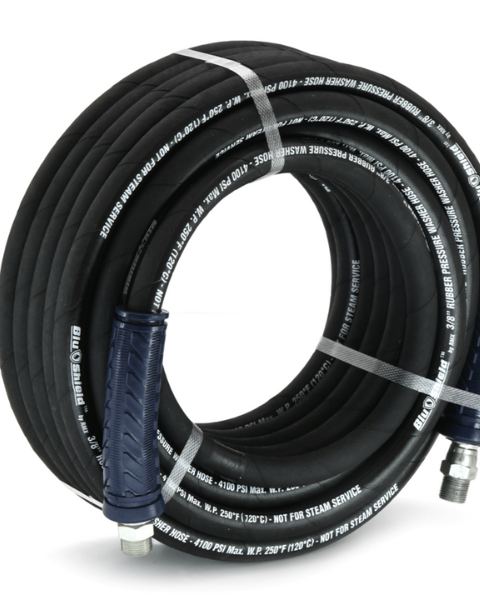 ZEPHYR BLUSHIELD KEVLAR-BRAIDED PRESSURE WASHER RUBBER HOSE WITH FITTINGS