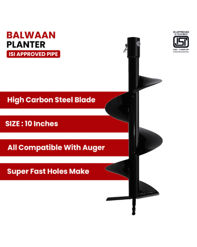 Balwaan 10 Inches Double Spiral Planter Earth Auger