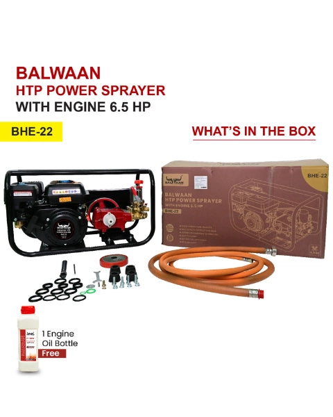 BALWAAN BHE-22 HTP WITH ENGINE 6.5HP SPRAYER PUMP