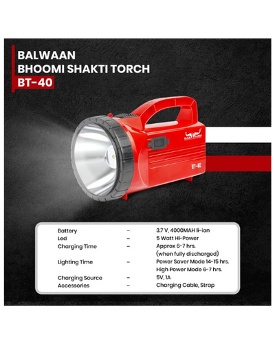 Balwaan Bhoomi Shakti Torch (BT-40)