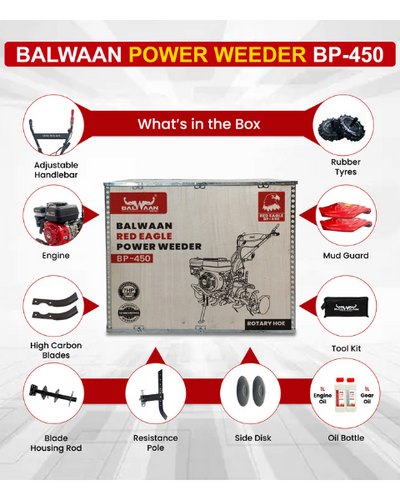 Balwaan BP 450 Power Weeder Red Eagle - (Light weight)