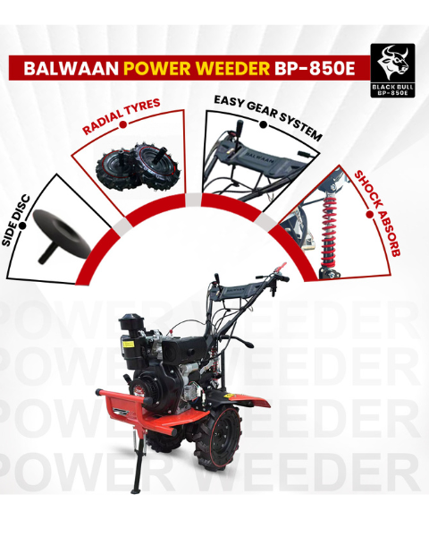 Balwaan BP 850e Power Weeder Black Bull (Electric Start)