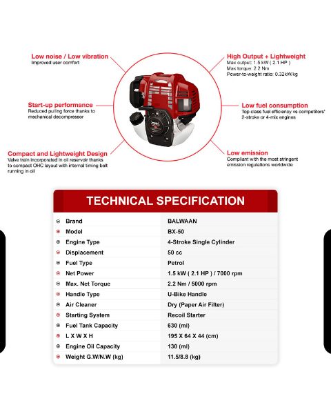 BALWAAN BRUSH CUTTER BX-50 (BBC-4SPN)