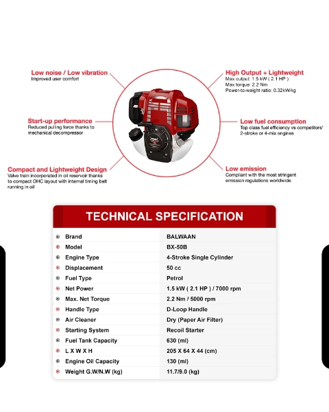 BALWAAN BRUSH CUTTER BX-50B (BBC-4BPN)