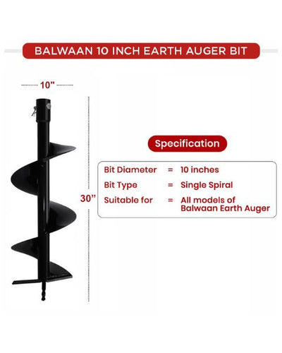 BALWAAN EARTH AUGER 10" BIT