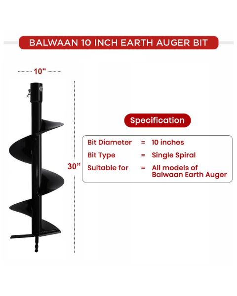 BALWAAN EARTH AUGER 10" BIT