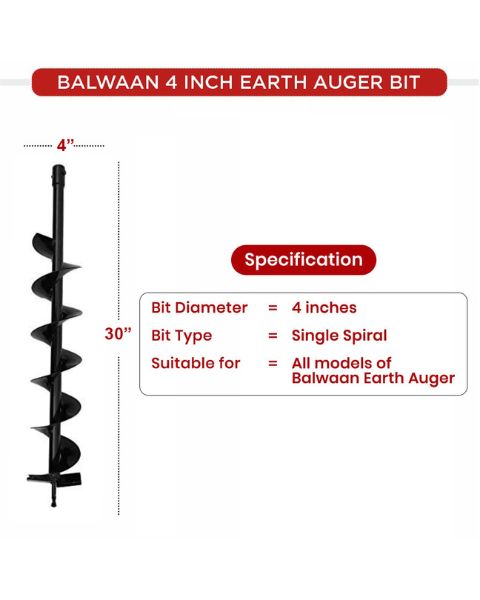 BALWAAN EARTH AUGER 4" BIT