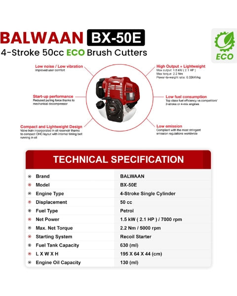 BALWAAN SIDE PACK BX-50E BRUSH CUTTER-ECO