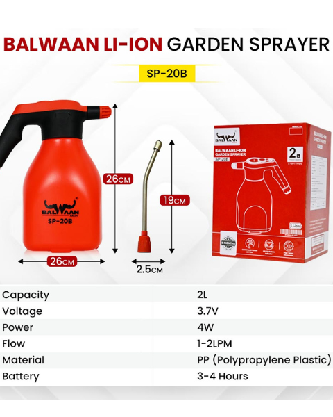 BALWAAN SP-20B LI-ION BATTERY SPRAYER (2L)