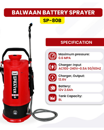 BALWAAN SP-80B LI-ION BATTERY SPRAYER (8L)