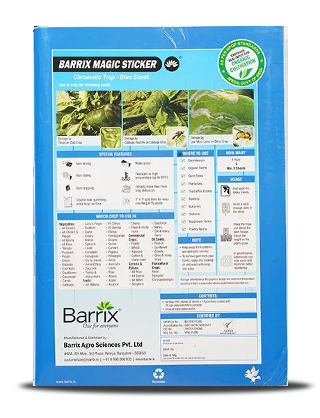 BARRIX MAGIC STICKER CHROMATIC TRAP BLUE SHEET