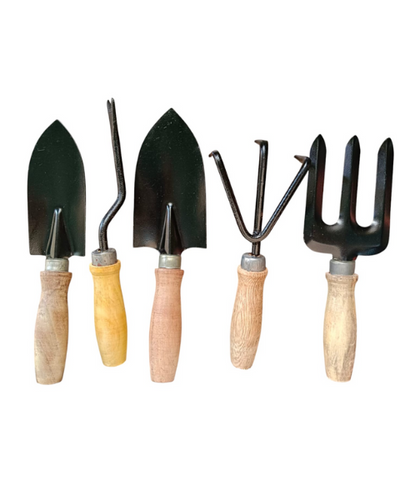 Bharat 5 Piece Wooden Gardening Tool Kit