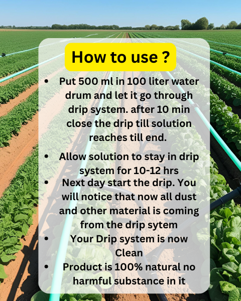 VM CropCare iDrip-Clean – 100% Natural Drip Cleaner & Soil Softener