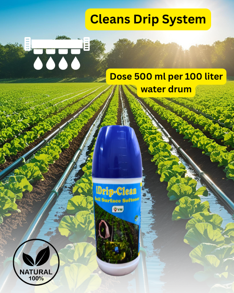 VM CropCare iDrip-Clean – 100% Natural Drip Cleaner & Soil Softener