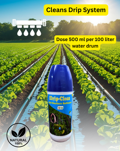 VM CropCare iDrip-Clean – 100% Natural Drip Cleaner & Soil Softener