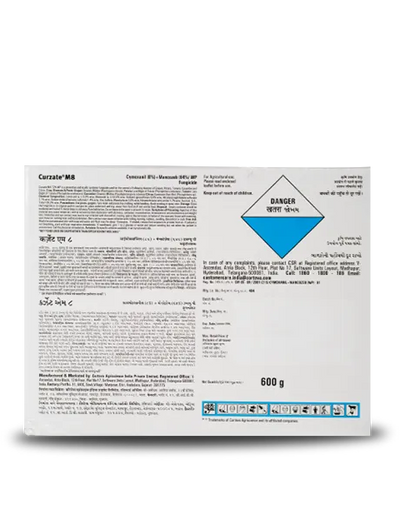 CURZATE FUNGICIDE (CYMOXANIL 8% + MANCOZED 64% WP)