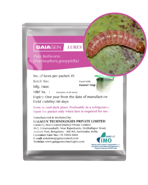 GAIAGEN PHEROMONE LURE FOR PINK BOLLWORM (Pectinophora gossypiella)