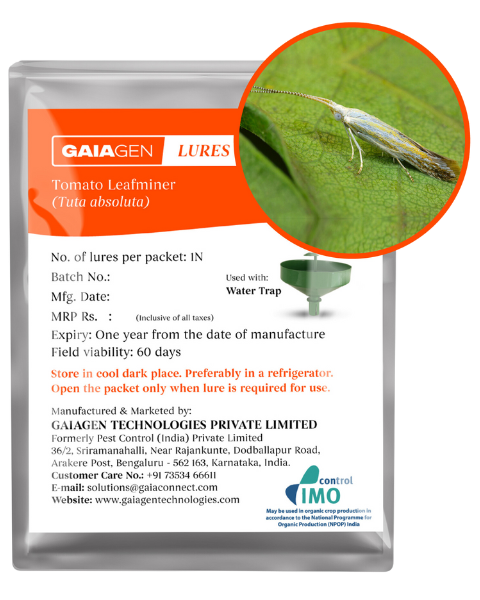 GAIAGEN TOMATO LEAFMINER LURE & INSECT WATER TRAP 1.6L COMBO PACK