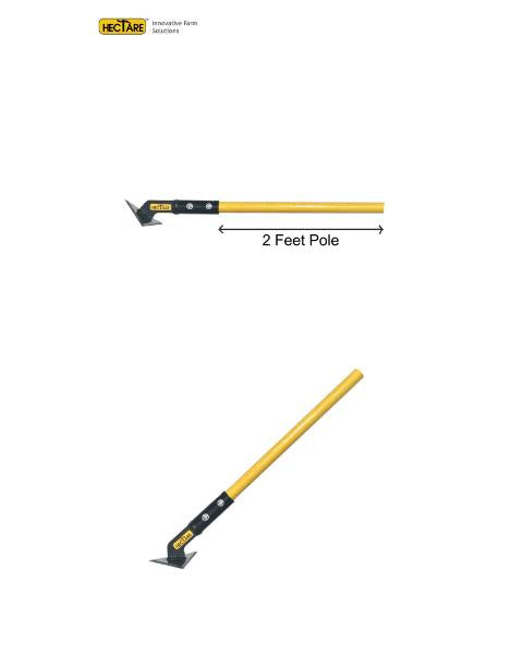 HECTARE SCUFFLE HOE WITH 2 FEET POLE FOR PRECISE WEEDING MANUAL WEEDER