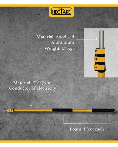 Hectare Shock Proof 18 feet extendable Telescopic Pole