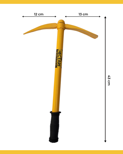 HECTARE TRADITIONAL HEAVY DUTY PICK AXE HAND TOOL-YELLOW