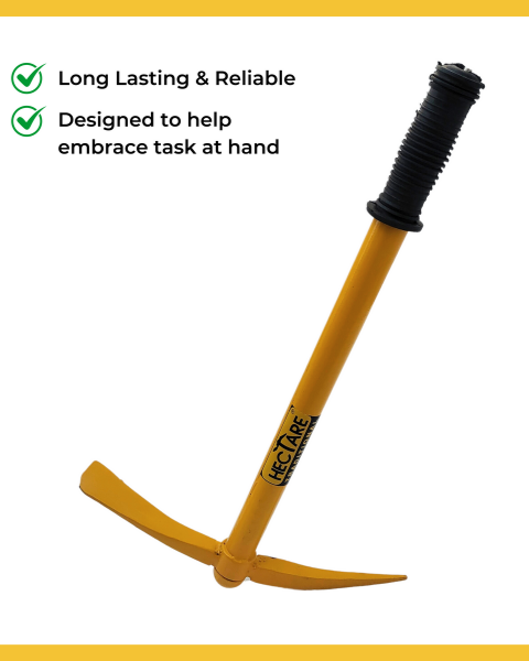 HECTARE TRADITIONAL HEAVY DUTY PICK AXE HAND TOOL-YELLOW