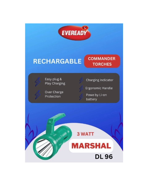 EVEREADY MARSHAL(DL 96) RECHARGABLE TORCH