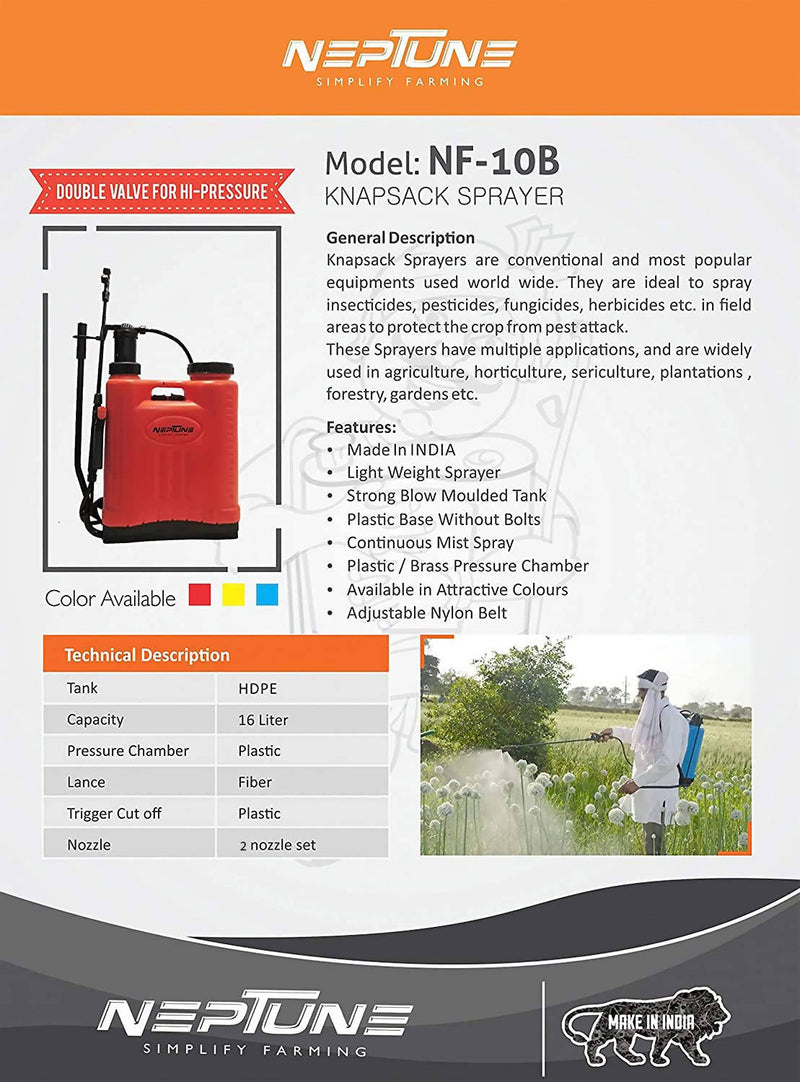 NEPTUNE KNAPSACK SPRAYER HDPE TANK (16 L) - NF-10B