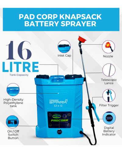 PAD Corp Spark 12 Volts X 12 Ampere Battery Sprayer