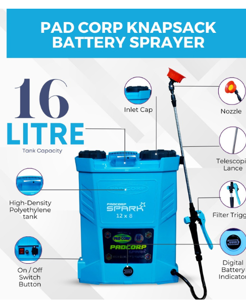 PAD Corp Spark 12 Volts X 8 Ampere Battery Sprayer