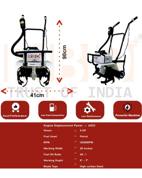 RBD 3hp 2 stroke mini tiller