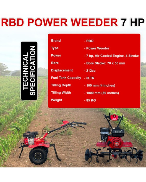 RBD 7hp 4 stroke mini tiller