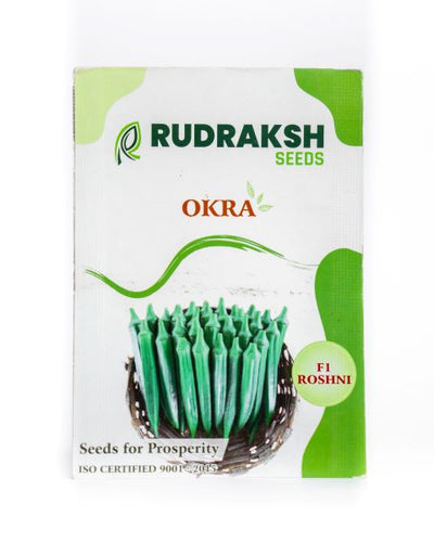 RUDRAKSH F1 ROSHANI OKRA (DARK GREEN) SEEDS