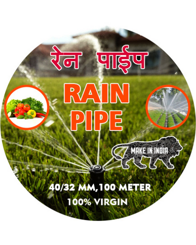 SIDDHI RAIN PIPE 100 METER WITH COCK, RUBBER GROMMET, CONNECTOR/JOINER, END CONNECTOR (PACK OF 1) UV PROTECTED VEGETABLE GARDEN RAIN PIPE