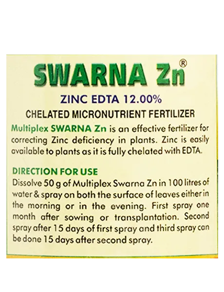 Swarna Zn - Zinc Edta 12%Multi Micronutrient Fertilizer