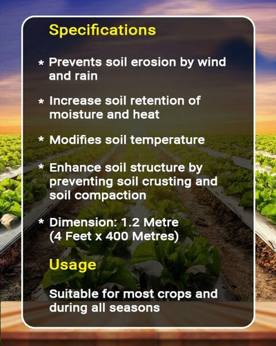 TAPAS KIRAN MULCHING SHEET-1.2M (4FEET)-400 M