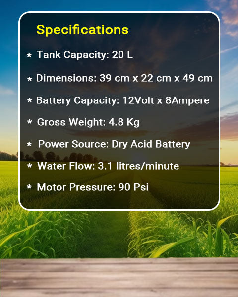 TAPAS PAHALWAAN-101 SINGLE MOTOR BATTERY SPRAYER - 12X8