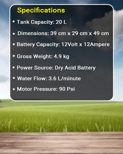 TAPAS PAHALWAAN 201-SINGLE MOTOR BATTERY SPRAYER - 12X12