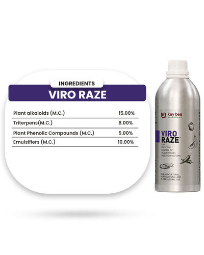 Kaybee Viro Raze Bio Viricide - For Effective Plant Virus & Vector Protection