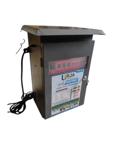 URJA 20 KV PANEL FENCE SOLAR ZATKA MACHINE / FENCE ENERGIZER FOR 1 TO 50 ACRE WITH CABLE AND 2 PIECE WARNING  BOARDS
