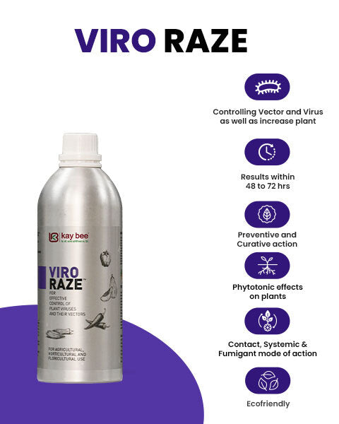 Kaybee Viro Raze Bio Viricide - For Effective Plant Virus & Vector Protection
